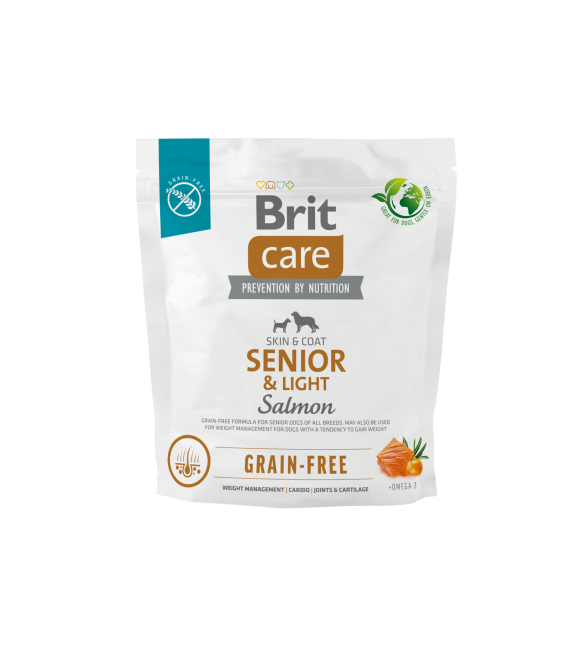 Brit Care Skin &amp; Coat Senior &amp; Light Salmon Grain-Free Dog Dry Food