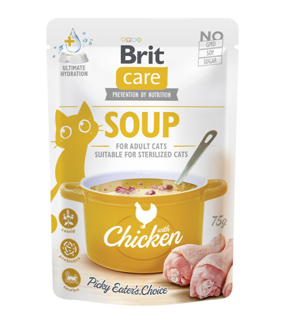 Brit Care Cat Soup Chicken Grain-Free 75g Cat Wet Food
