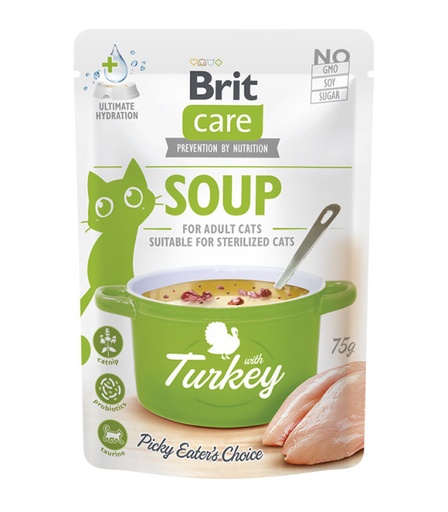 Brit Care Cat Soup Turkey Grain-Free 75g Cat Wet Food