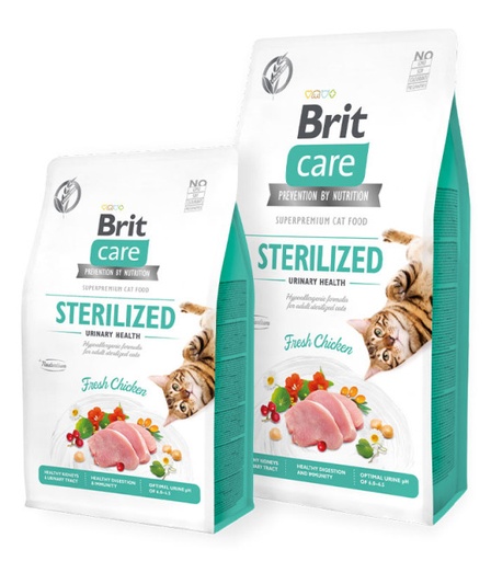 Brit Care Sterilized Urinary Health Fresh Chicken Grain-Free Cat Dry Food (400g)