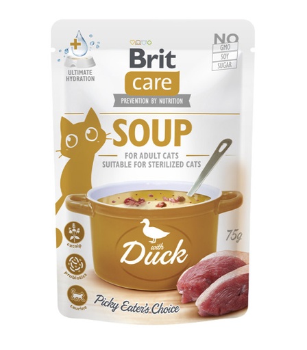 Brit Care Cat Soup Duck Grain-Free 75g Cat Wet Food