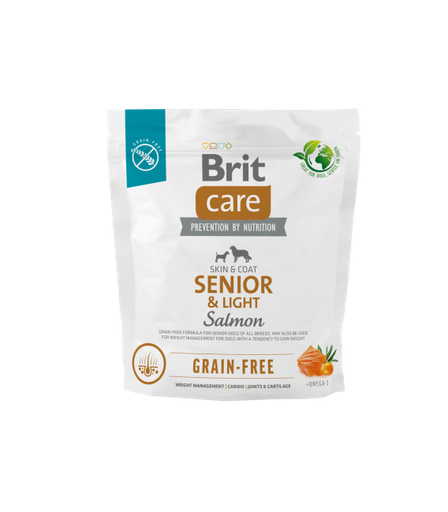 Brit Care Skin &amp; Coat Senior &amp; Light Salmon Grain-Free Dog Dry Food